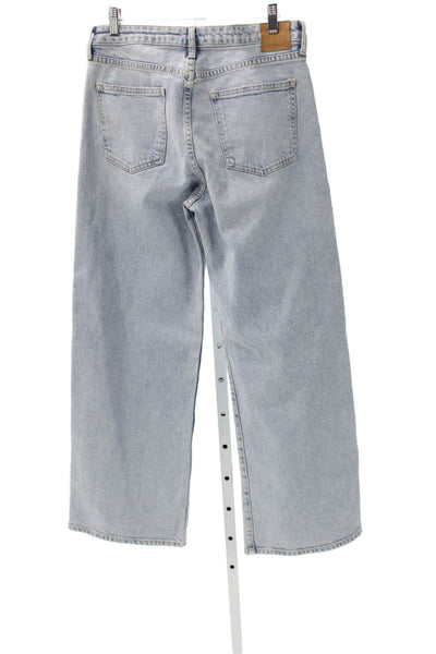 Simkhai Womens Blue Cotton Wide-Leg Jeans Size 29