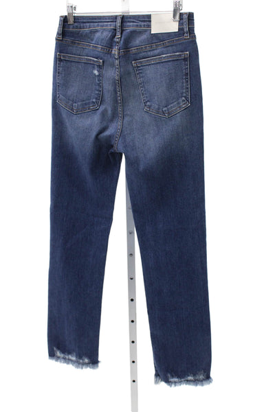 Jonathan Simkhai Women Skinny Blue Jeans Cotton Blend Size 29