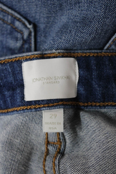 Jonathan Simkhai Women Skinny Blue Jeans Cotton Blend Size 29