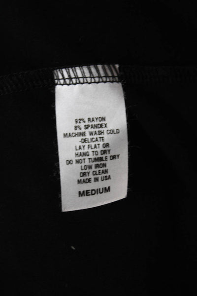 Gender Bias Womens Tunic Cowl Neck Long Sleeve Rayon Black Size M