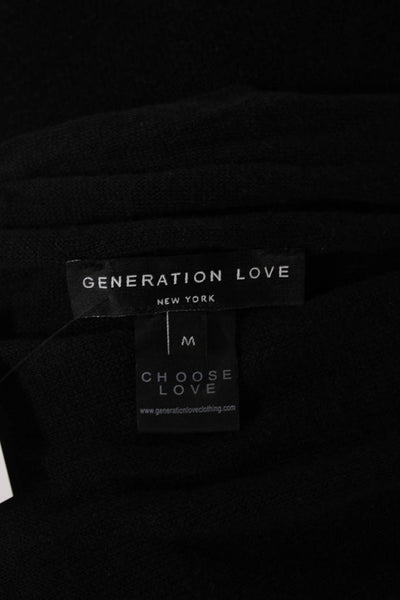 Generation Love Women Gray Collared Cotton Cardigan Long Sleeve Size M