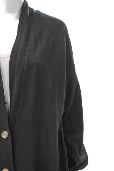 Electric & Rose Womens Black V Neck Button Cardigan Long Sleeve Size M
