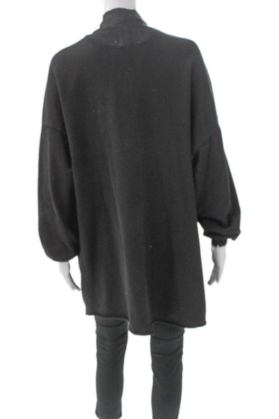 Electric & Rose Womens Black V Neck Button Cardigan Long Sleeve Size M