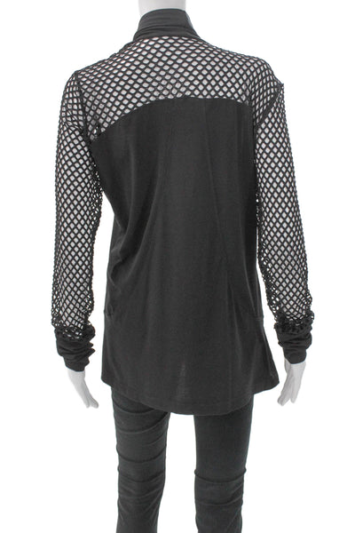 Anatomie Women Tunic Cardigan Cowl Neck Long Sleeve Gray Polyester Size L