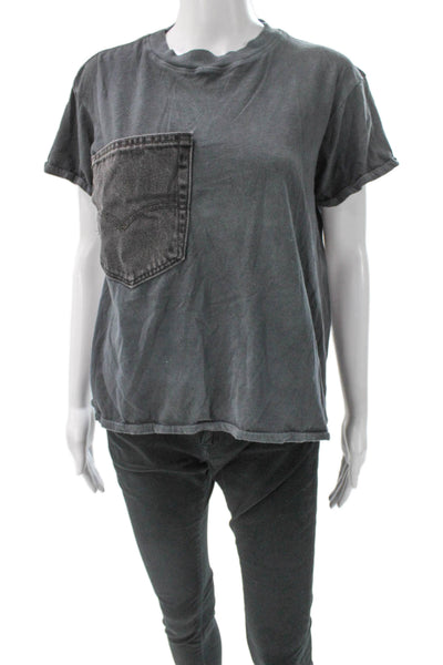 Alyson Eastman Unisex Gray Cotton Blend Crew Neck Short Sleeve T-Shirt Size S