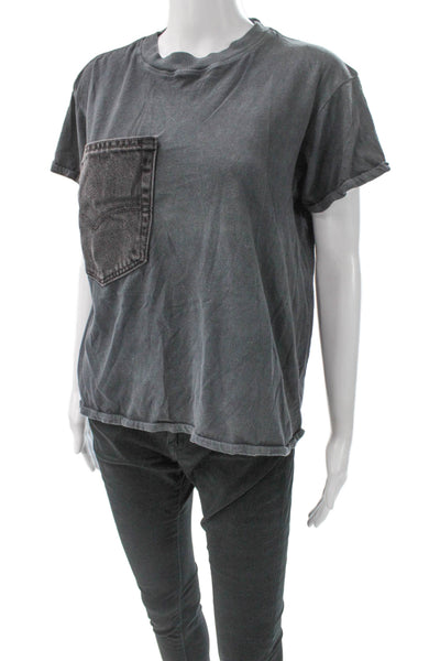 Alyson Eastman Unisex Gray Cotton Blend Crew Neck Short Sleeve T-Shirt Size S