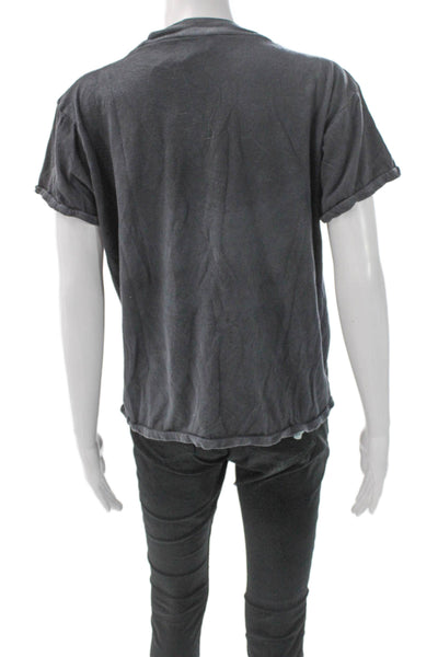 Alyson Eastman Unisex Gray Cotton Blend Crew Neck Short Sleeve T-Shirt Size S