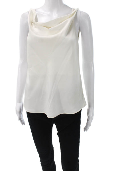 Nic + Zoe Women Basic Cowl Neck Sleeveless Blouse White Size XS