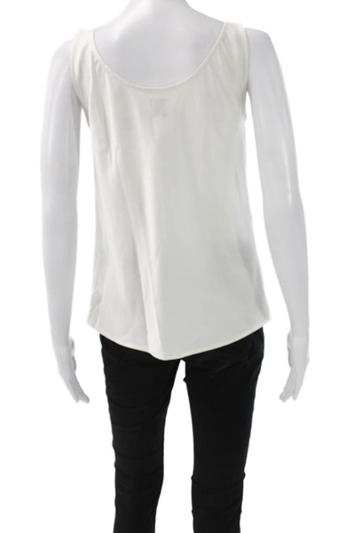 Nic + Zoe Women Basic Cowl Neck Sleeveless Blouse White Size XS