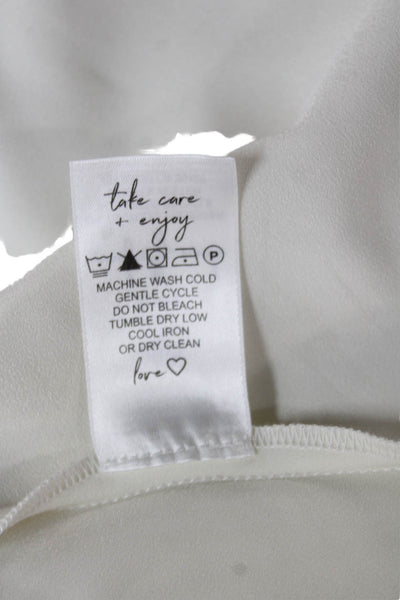 Nic + Zoe Women Basic Cowl Neck Sleeveless Blouse White Size XS