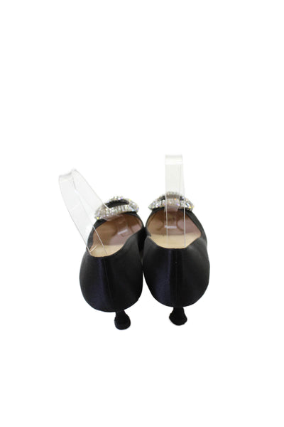 Pancaldi Womens Embellished Pointed Toe Heels Black Size 39 9