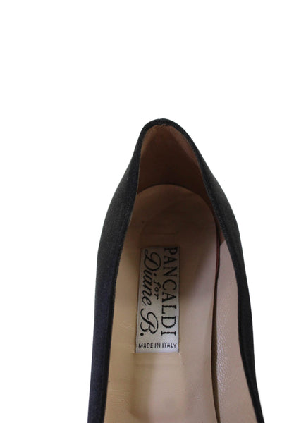 Pancaldi Womens Embellished Pointed Toe Heels Black Size 39 9