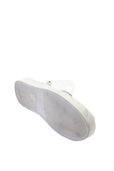 Amrose Womens Knit Slip On Low Top Sneakers White Size 39 9