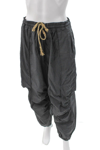 Free People Unisex Black Jogger Pants Nylon Polyester Drawstring Size M