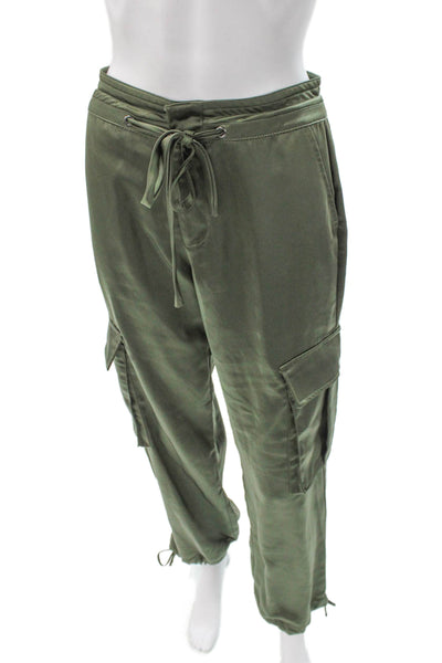 Sanctuary Unisex Cargo Pants Green Drawstring Polyester Fall Size 25