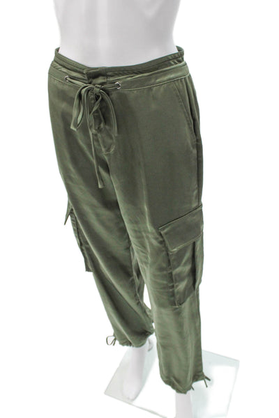 Sanctuary Unisex Cargo Pants Green Drawstring Polyester Fall Size 25