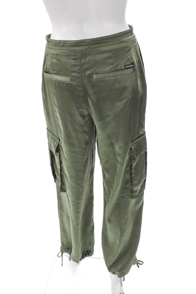 Sanctuary Unisex Cargo Pants Green Drawstring Polyester Fall Size 25