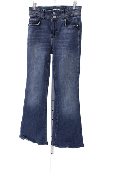 Frame Womens Flared Jeans Blue Mid Rise Cotton Inseam 29 Size 27