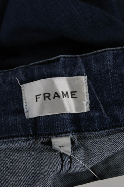 Frame Womens Flared Jeans Blue Mid Rise Cotton Inseam 29 Size 27