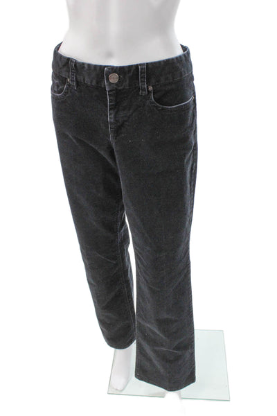 J Crew Mens Corduroy Pants Black Button Closure Size 31