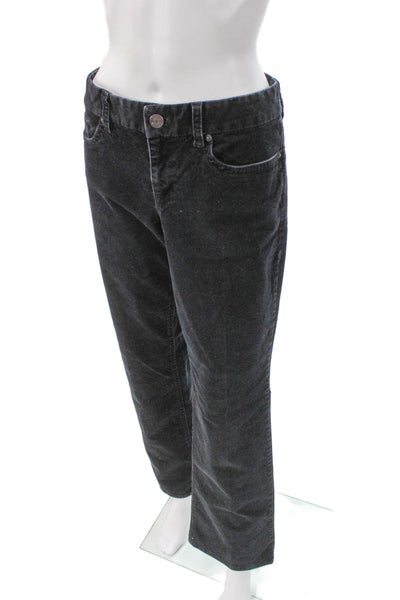 J Crew Mens Corduroy Pants Black Button Closure Size 31