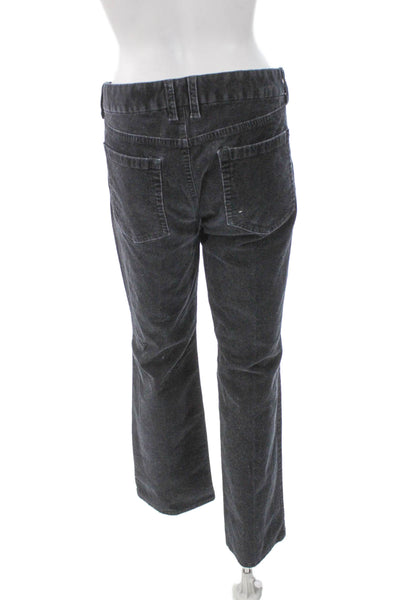 J Crew Mens Corduroy Pants Black Button Closure Size 31