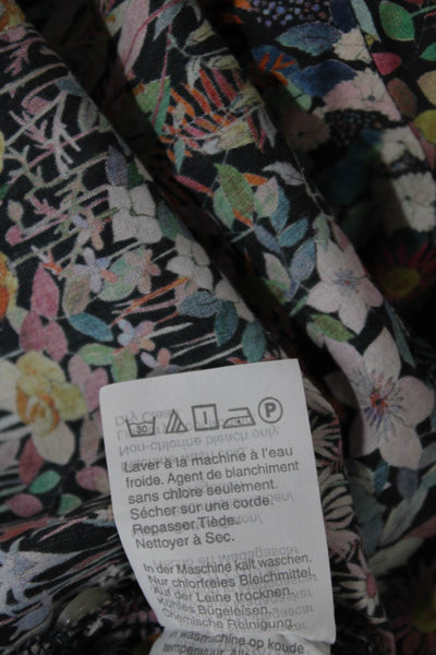J Crew Womens Button Down Floral Cotton Collared Long Sleeve Multicolor Size 8