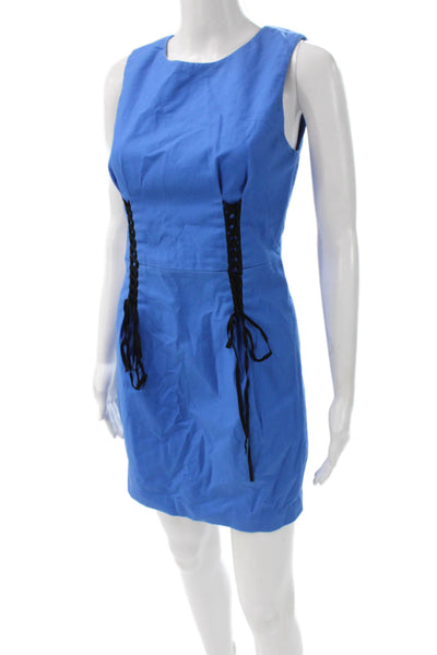 3.1 Phillip Lim Womens Mini Dress Blue 100% Cotton Sleeveless Size 2