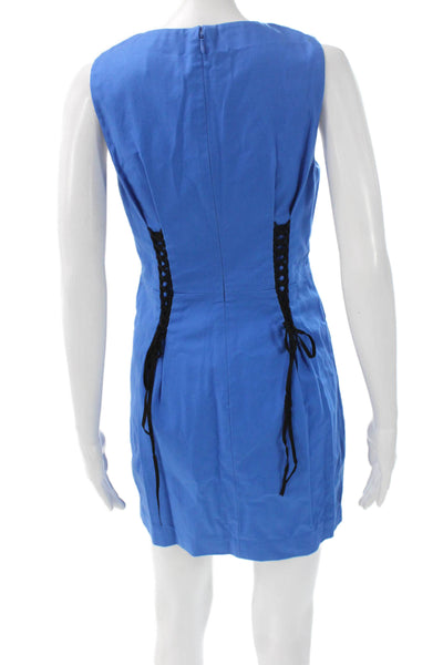 3.1 Phillip Lim Womens Mini Dress Blue 100% Cotton Sleeveless Size 2