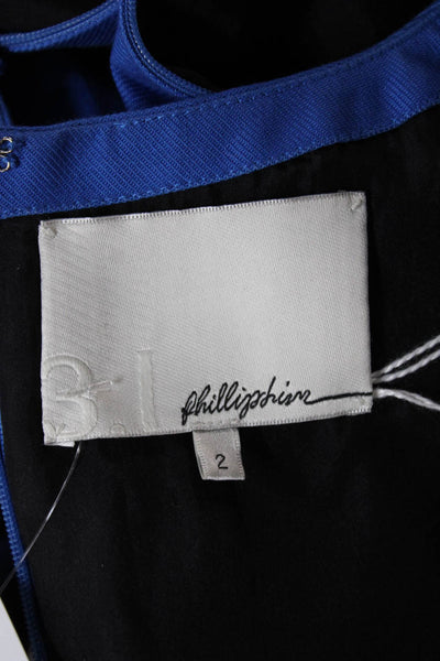 3.1 Phillip Lim Womens Mini Dress Blue 100% Cotton Sleeveless Size 2