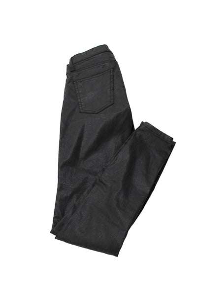Current/Elliott Women Skinny Black Cotton Jeans Button Size 24