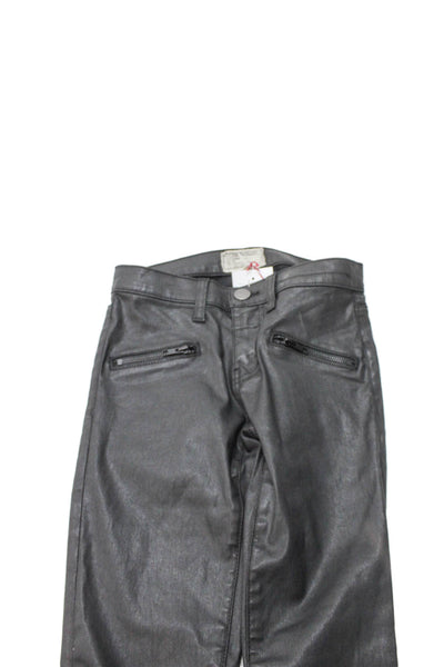 Current/Elliott Women Skinny Black Cotton Jeans Button Size 24