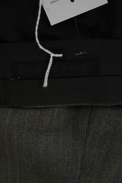 Veronique Branquinho Women Dress Pants Gray Herringbone Wool Blend Size 30