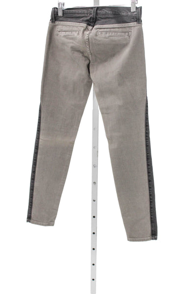 Current/Elliott Women Skinny Jeans Gray Button Mid Rise Size 24