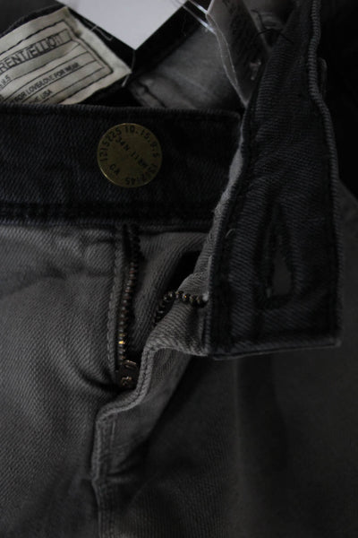 Current/Elliott Women Skinny Jeans Gray Button Mid Rise Size 24