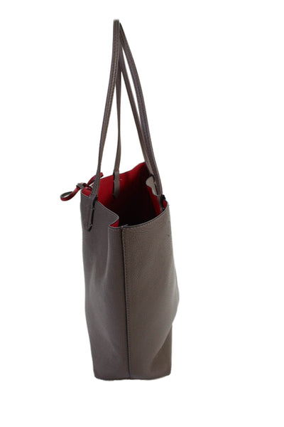 Remi & Reid Womens Leather Top Handle Tote Bag Taupe