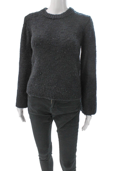 Banana Republic Womens Pullover Sweater Gray Wool Long Sleeve Size 2XS