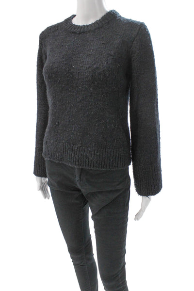 Banana Republic Womens Pullover Sweater Gray Wool Long Sleeve Size 2XS
