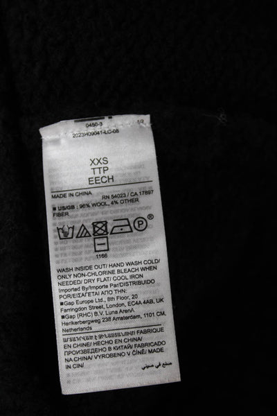 Banana Republic Womens Pullover Sweater Gray Wool Long Sleeve Size 2XS