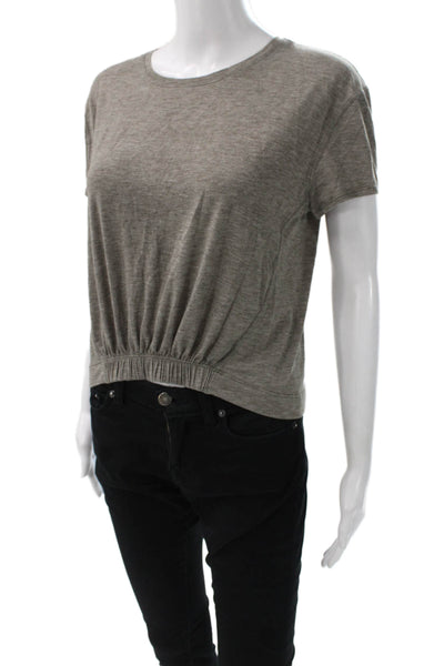 Sezane Womens Basic White 100% Cotton Crew Neck Short Sleeve T-Shirt Size XS