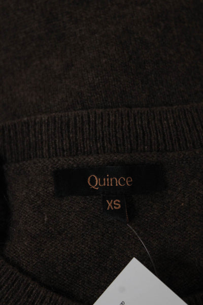 Quince Women Cashmere Short Sleeve Crewneck Pullover Brown Size XS