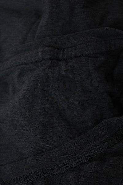 Lululemon Womens Cropped Crew Neck T-Shirt Blue Short Sleeve Modal Size 4