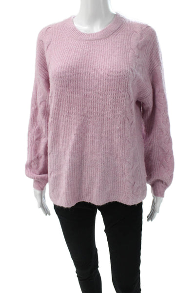 Splendid Women Pullover Sweater Pink Crew Neck Long Sleeve Size XS