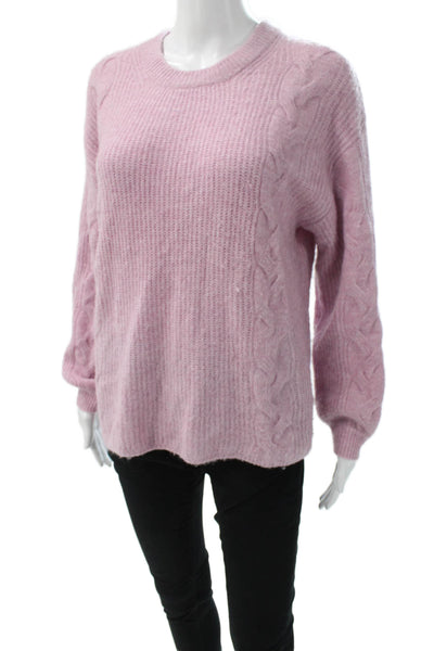 Splendid Women Pullover Sweater Pink Crew Neck Long Sleeve Size XS