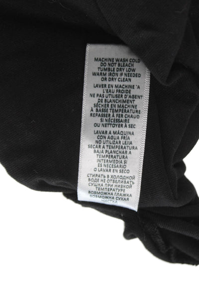 Re/Done Unisex Adults Cropped T-Shirt Black Short Sleeve Crewneck Cotton Size L