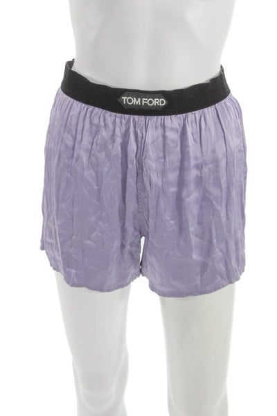 Tom Ford Men Silk Solid Purple Shorts Size XS