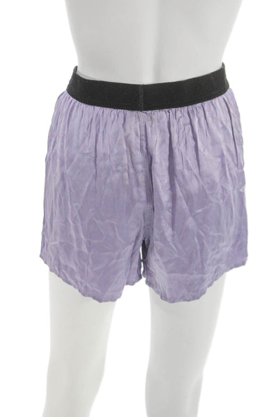 Tom Ford Men Silk Solid Purple Shorts Size XS