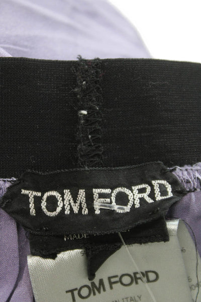 Tom Ford Men Silk Solid Purple Shorts Size XS