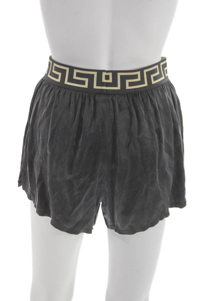 Versace Men Shorts Satin Black Medusa  Size S