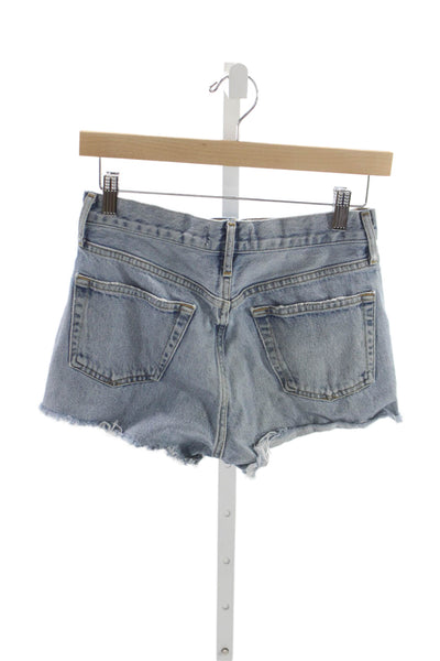 Agolde Womens Cut-Off Shorts Blue 100% Cotton Size 24